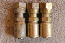  3 Parker 1JS43-12-10 Hydraulic Fittings 5/8" Hose x 3/4" Female Seal Lok Strt