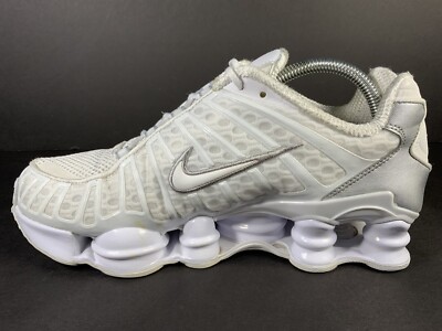 Nike Shox TL White Metallic Silver Grey Mens Size 8 AV3595