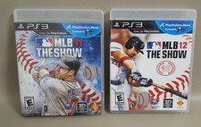 Lot of 2 PS3 MLB 11 & 12 The Show (Sony PlayStation 3, PS3) Complete w/ manuals