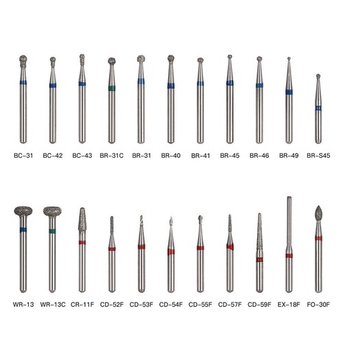 5 pcs Zahnarzt Diamant Bohrer Schleif Fräs Präparation Dental High speed Turbine - Bild 208 von 757