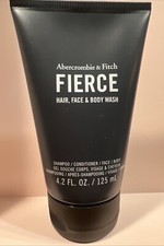 Abercrombie  Fitch Fierce Hair Face Body Wash Shower Gel 4.2 OZ A F NEW Shampoo