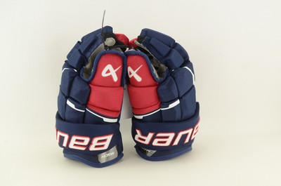 Bauer Supreme Mach Hockey Gloves Navy/Red/White Senior Size 14 