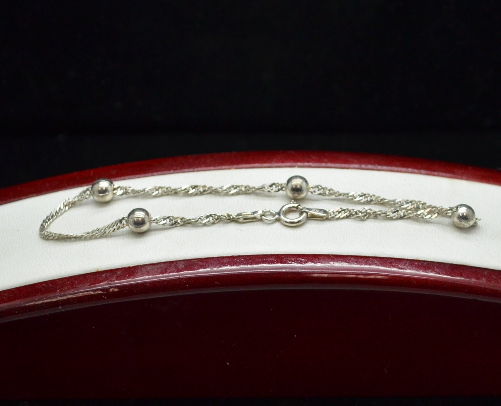 Sterling Silver Pretty Rope Patterned Bracelet #F… - image 3