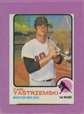 ERROR 1973 Topps Carl Yastrzemski #245 HOF Red Sox YELLOW INK BACKGROUND VG (MC)