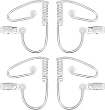 Gejoy 4 Pack Spy Earpiece Agent Costume Accessory Fake Security Earpiece Secret