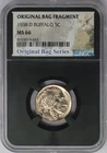 1938-D 5c Buffalo Nickel - NGC MS 66 Original Bag Fragment Label Series