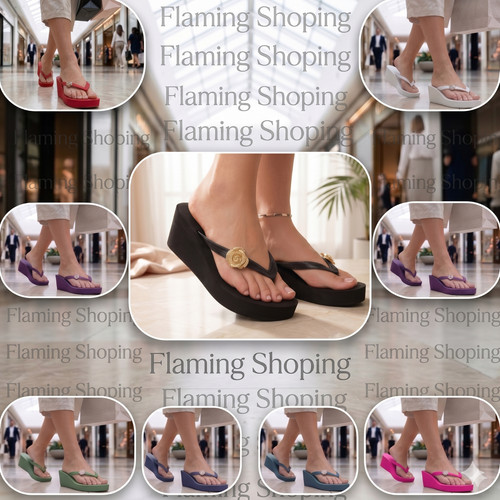 POPITS 2'' Wedge Heel Platform Flip Flops (Charms Sell Separately) ~ Choose Your