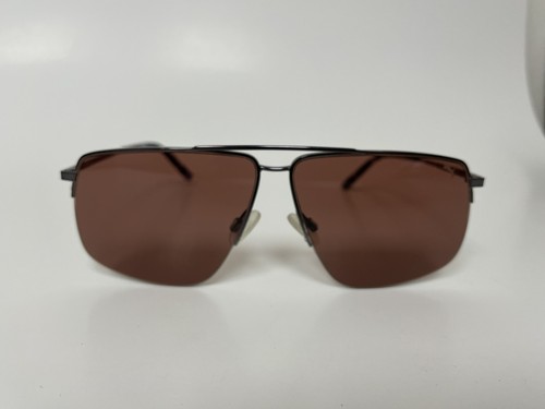 Authentic Puma PU 0198S 004 FRANCISVILLE Gunmetal Aviator Sunglasses Brown Lens
