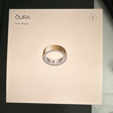 Oura Ring 4 Activity Tracker Gold Size 8 Finger Wearable Fitness Smart Ring