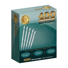 400 Count Clear Heavyweight Poly Sheet Protectors, 8.5" x 11", Extra Sturdy, ...
