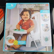 Ingenuity Deluxe Learn-to-Dine Feeding Seat Booster Chair 6M  3Y Adjustable Tray