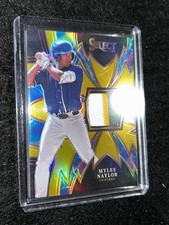 2024 Panini Select Baseball Myles Naylor #SPK-MN Gold /10 Oakland Prospect Patch
