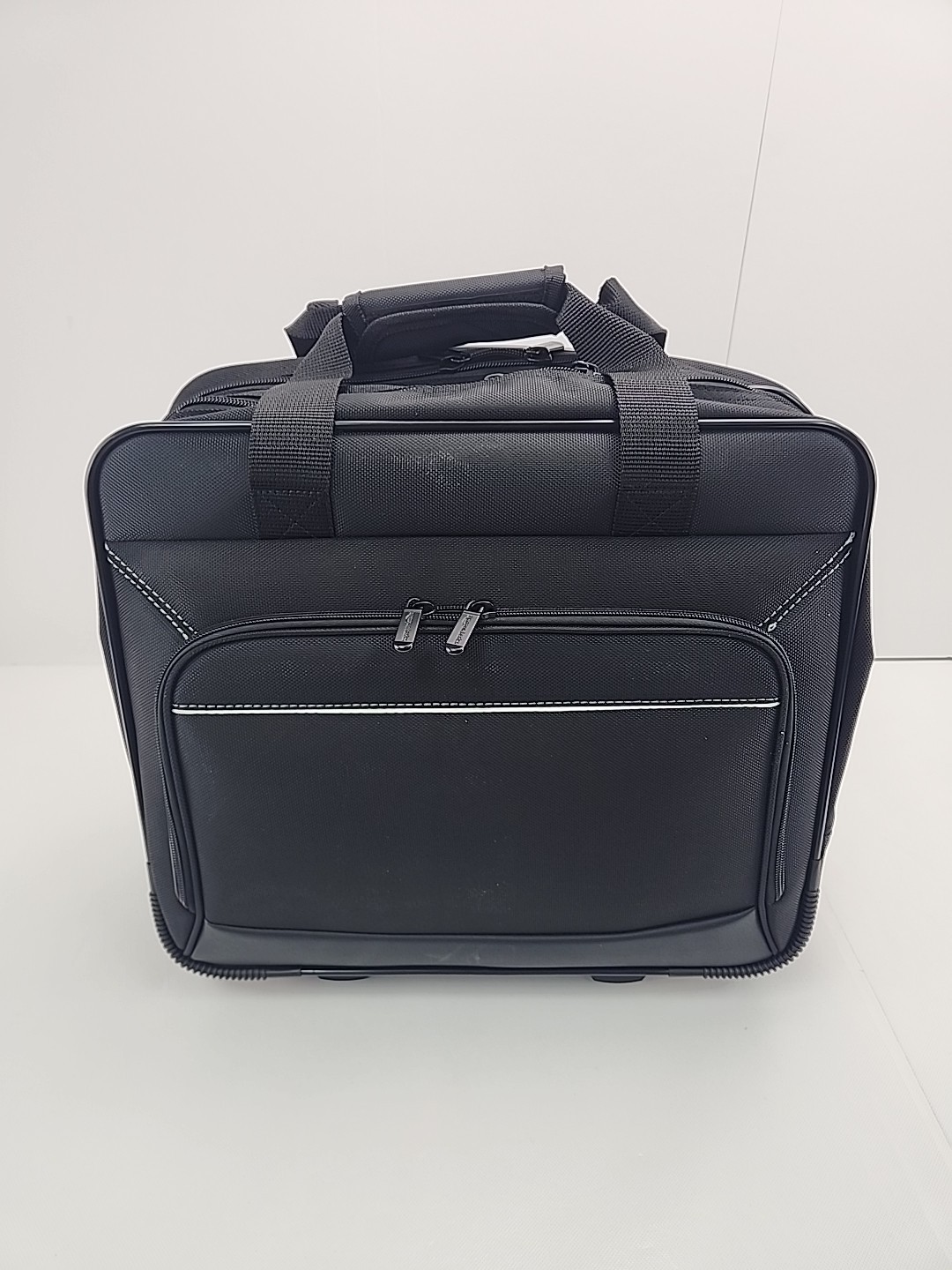 AMAZON BASICS UNDERSEAT CARRY ON WHEELS 14" ROLLING TRAVEL BAG - BLACK