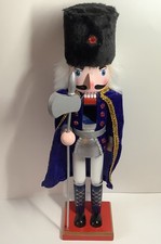 Wooden Nutcracker Blue 15 Inches