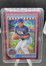2025 Panini Stars and Stripes - Daniel Cuvet #53 Red Swirl /249 (RC)