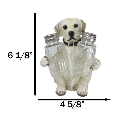Pup And Spice Breitäugige Niedliche Labrador Welpe Hund Glas Salz & Pfefferstreuer Set - Bild 2 von 9