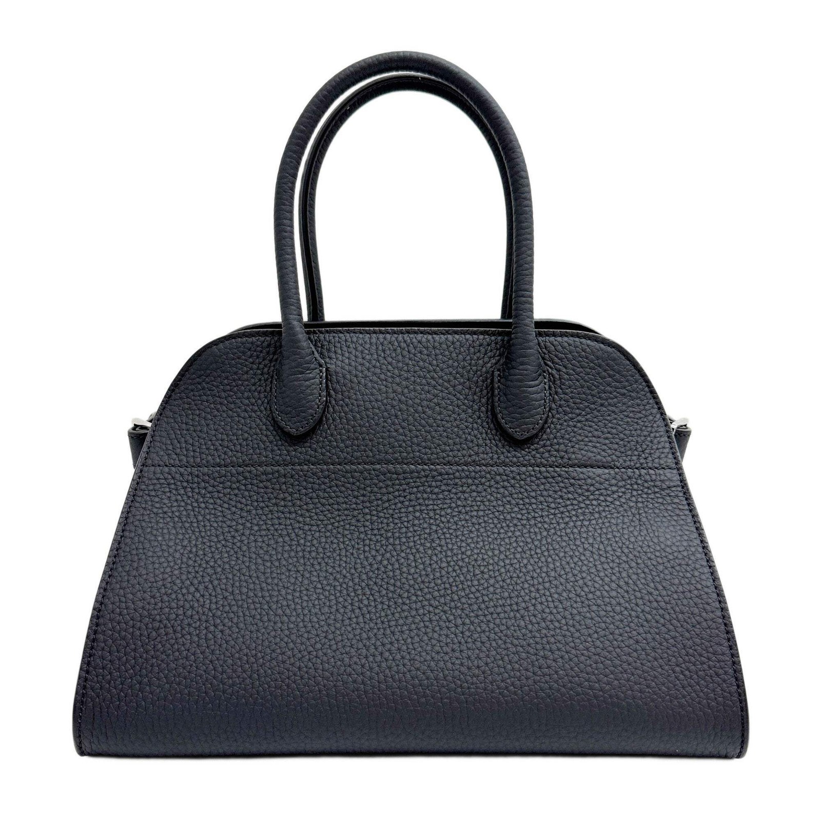 THE ROW Margaux 10 Black Leather Two Way Bag