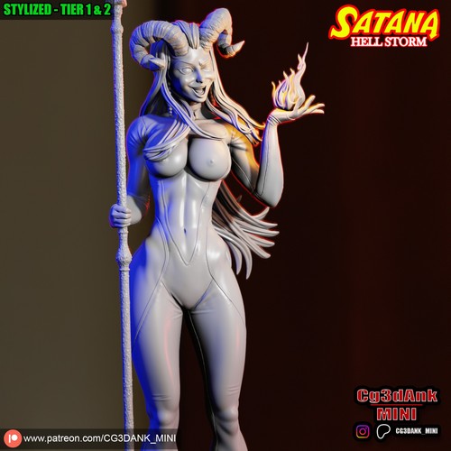 Satana Statue 3D Print Unpainted/Unassembled - Picture 10 of 20