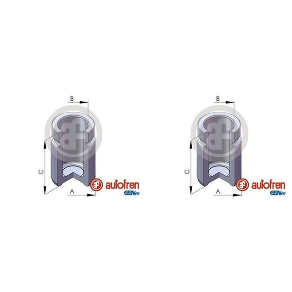 2X Autofren 40Mm Kolben Bremssattel Hinten Passend FüR BMW 1 2-image