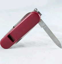 Victorinox Whistle 58mm Red Swiss Army Knife Rare Retired 0.6223.Y