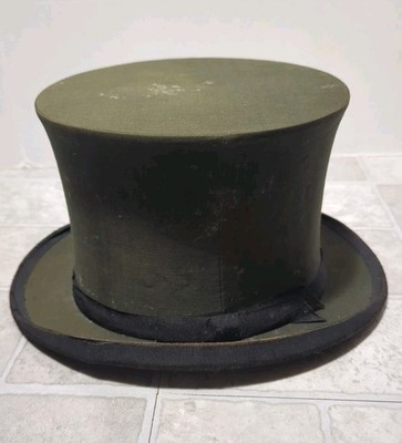 Antique 1800's Top Hat Extra Quality Dunlap & Co Wm Wippert Buffalo