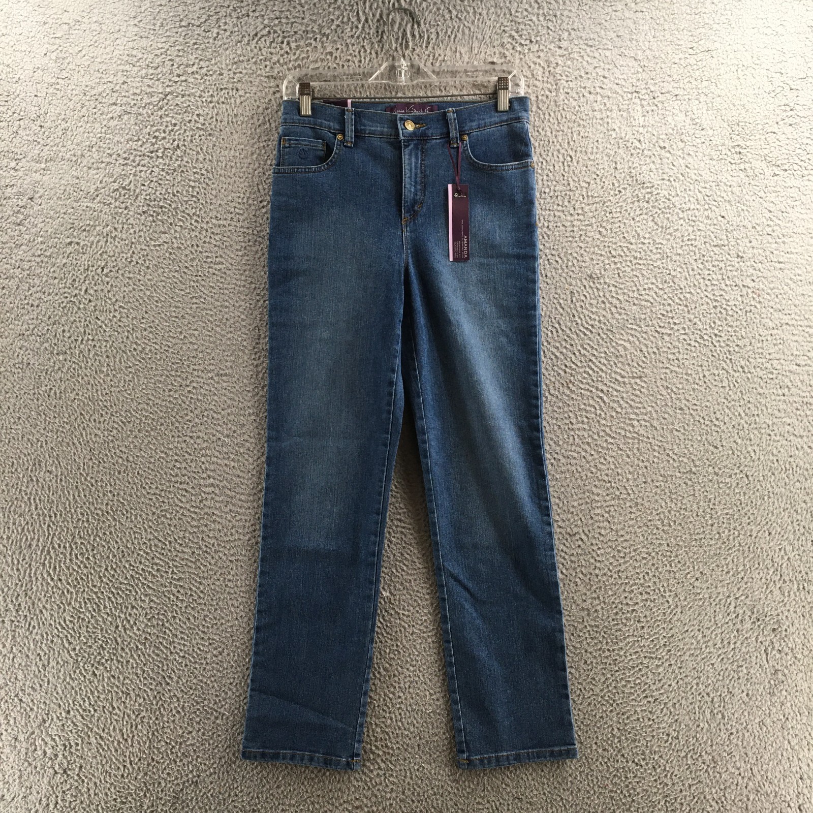 Womens 6p Blue Denim Cotton Blend Zip New
