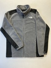 The North Face Boys XL 18/20 Fleece Jacket Gray/Black Full Zip