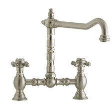 Astracast Camargue Nickel Antique Style Bridge Kitchen Tap - TP0039