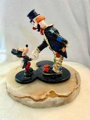 Disney  Mickey Meets Hobo Joe  Hand Painted Sculpture by Ron Lee Signed 600/1500