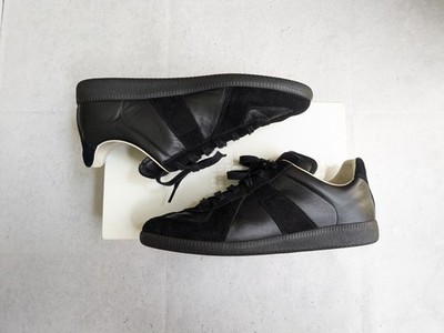 Maison Margiela GAT Sneakers Black Men 8.5 41.5 Suede Leather Low