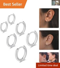 Lightweight Gold Huggie Hoop Earrings for Sensitive Ears - Stackable Elegant