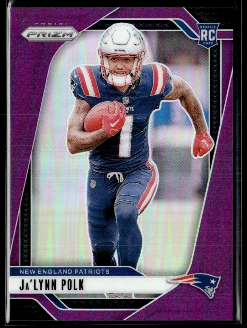 2024 Panini Prizm Purple Ja'Lynn Polk RC 066/125 New England Patriots #339