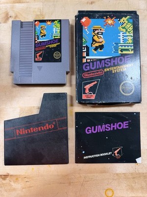 Gumshoe (Nintendo NES, 1986) 5-SCREW Hangtag Authentic CIB Complete In Box