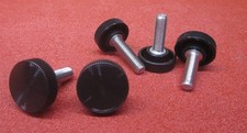 Plastic Black Stainless Thumb Screw 1" Head Dia. 5/16"-18 x 1 1/4" Length, 10 Pc
