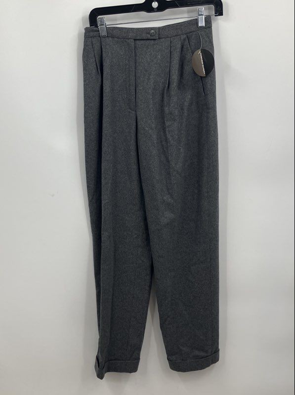 NWT Valerie Stevens Women's Gray Pleated Chesterfield Dress Pants Size 4