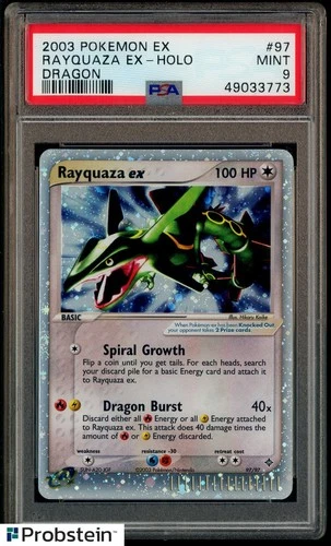 2003 Pokemon Ex Dragon #97 Rayquaza Ex Holo PSA 9 MINT