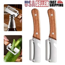 2PCS Multifunctional Vegetable Peeler Stainless Steel Blade Handle Bottle Opener