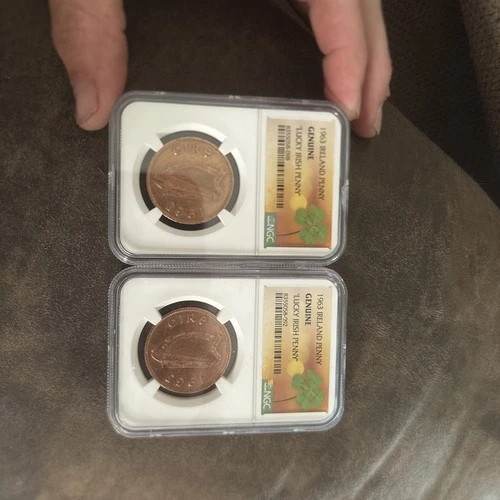 1963 Ireland Penny – NGC Genuine – Lucky Irish Penny