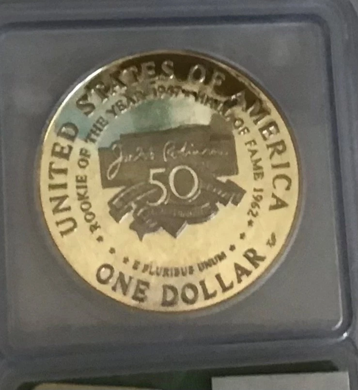 1997 S PROOF SILVER JACKIE ROBINSON COMMEMORATIVE DOLLAR  PR70 DCAM - Image 4 of 4