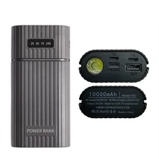 Black 18650/21700 Battery Charger Adapter DIY Free Welding Power Bank Case Box D