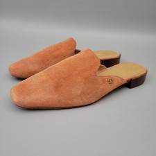 Tory Burch Women Suede Mule Loafers Carlotta Slide Size US 6.5 Desert Spice