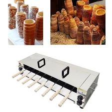 220V Electric 8Pcs Chimney Cake Roll Oven Kurtos Kalacs Rotating Baking Machine