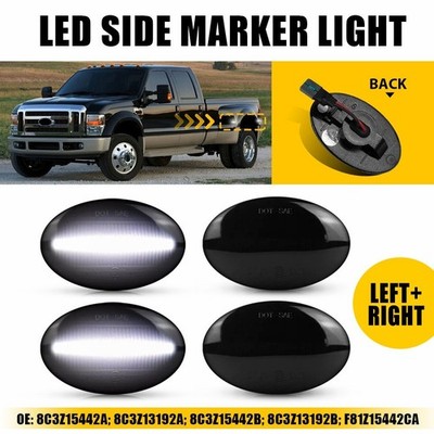 Dually Bed Fender Side Marker Lights LED For 1999-2010 Ford F450 F350 Super Duty