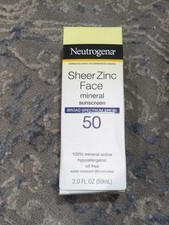 Neutrogena Sheer Zinc Face Mineral Sunscreen Lotion SPF 50 - 2 fl oz - EXP 01/26