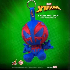 HOT TOYS X Marvel Spider-Man 2099 COSBI Series Plush Blind Box Keychain Gifts