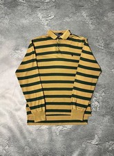 Vintage 90s Polo Ralph Lauren Striped Long Sleeve Polo Shirt Large Size