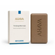 AHAVA Purifying Dead Sea Mud Soap Face  Body Cleansing Bar to Purify the Sk...