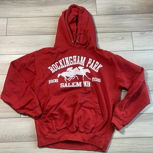 Jake Austin Mens Small Hoodie Rockingham Park Salam Red Sweatshirt