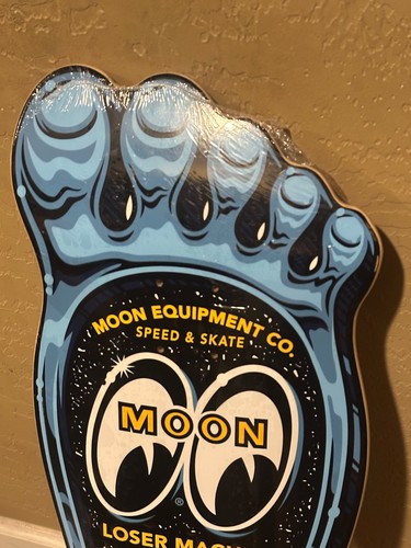 Loser Machine MOON Gas Pedal Skateboard Deck Mooneyes Sealed Yellow Orange Blue - Picture 5 of 8