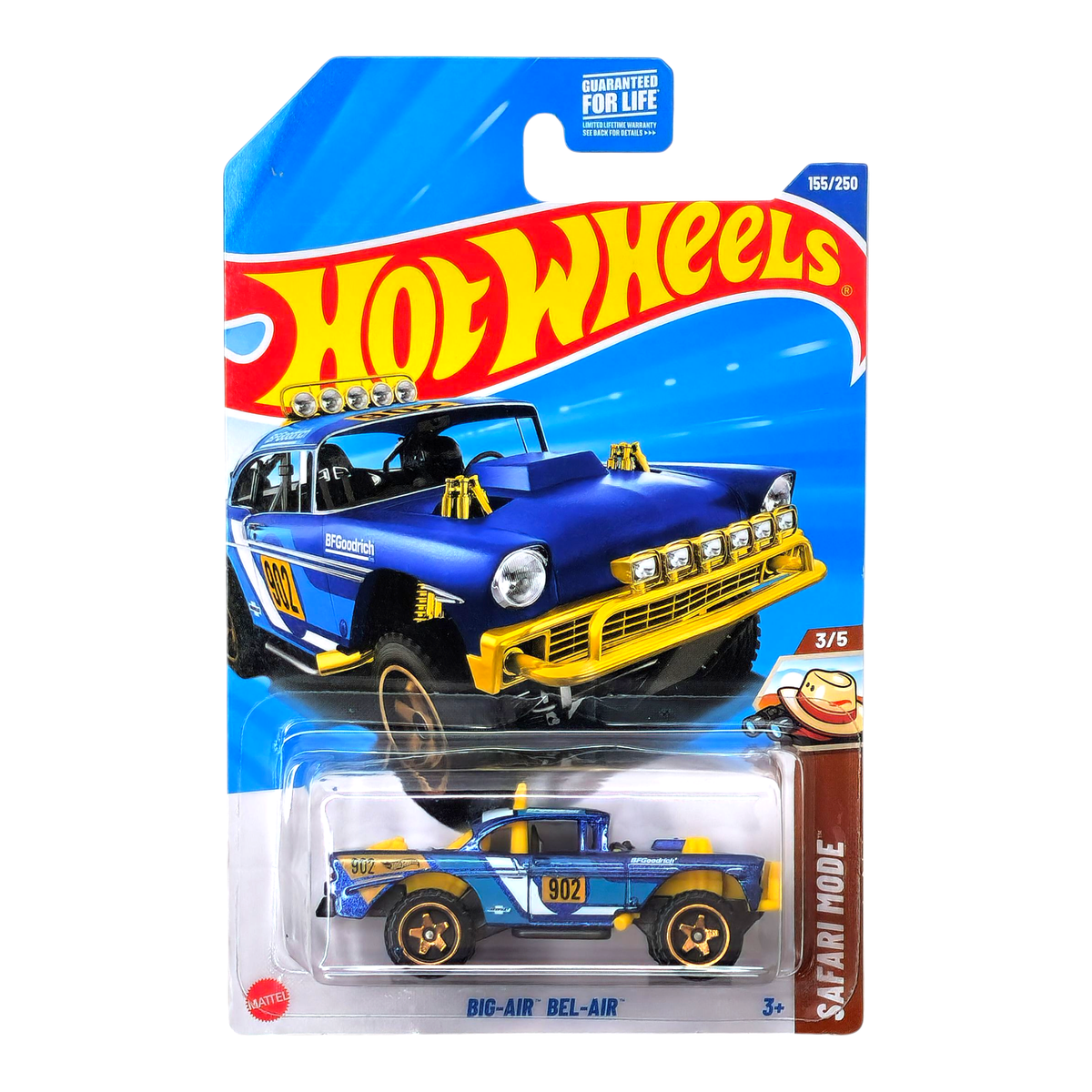 HOT WHEELS Big-Air Bel-Air Blue HW Safari Mode Mainline Chevy